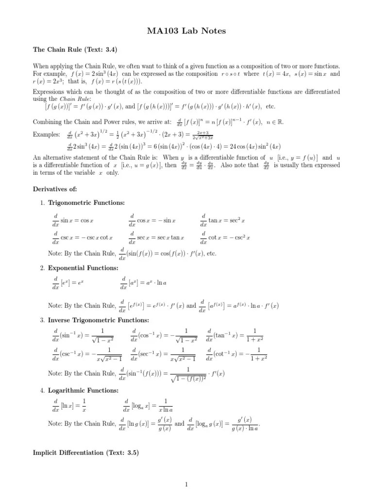 MA103 Lab 4 Notes | Download Free PDF | Trigonometric Functions ...