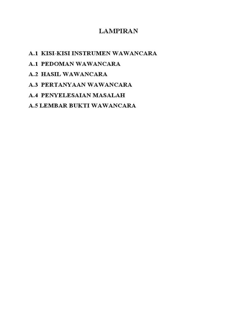 Contoh Instrumen Wawancara BK | PDF