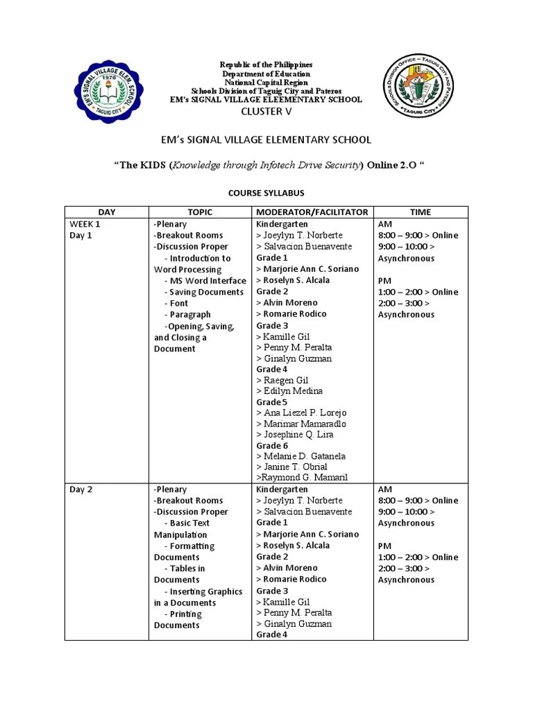 Course Syllabus | PDF | Computing | Software