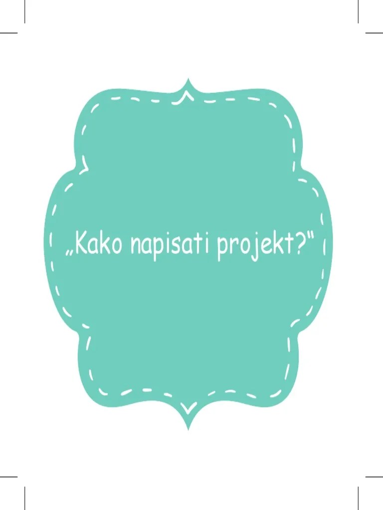 Kako Napisati Projekt | PDF
