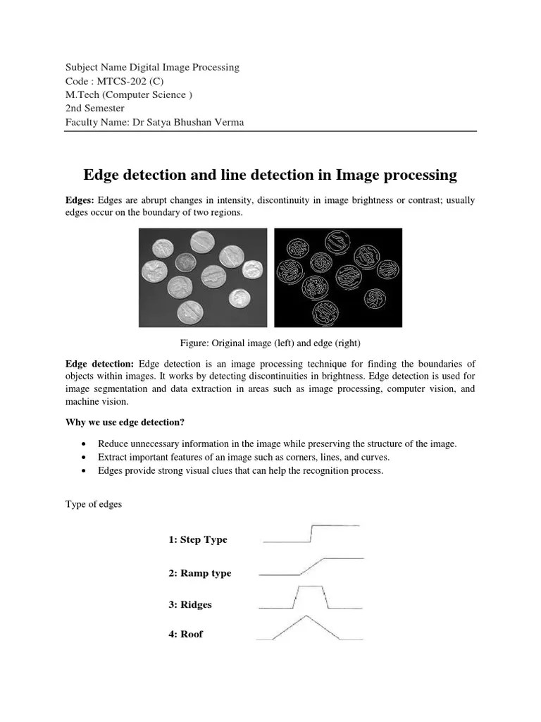 Edge Detection Techniques In Digital Image Processing | PDF | Image ...