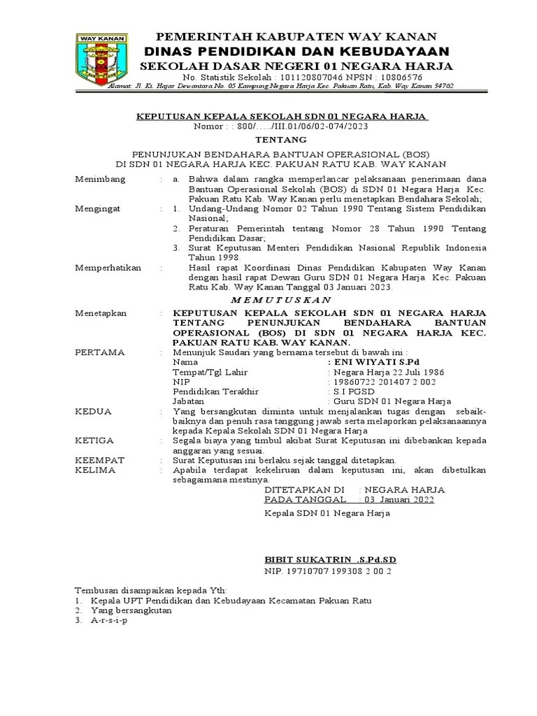 SK Bendahara Bos 2022 | PDF