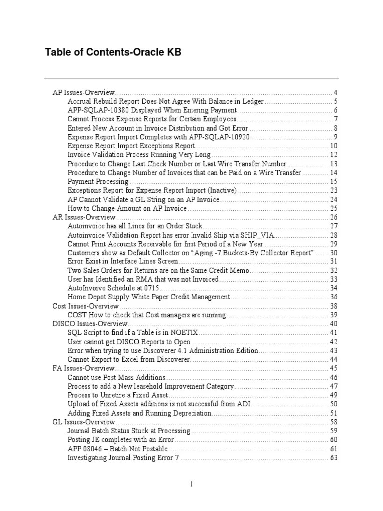 Soluciones Errores Oracle PDF | PDF | Accounts Payable | Cheque