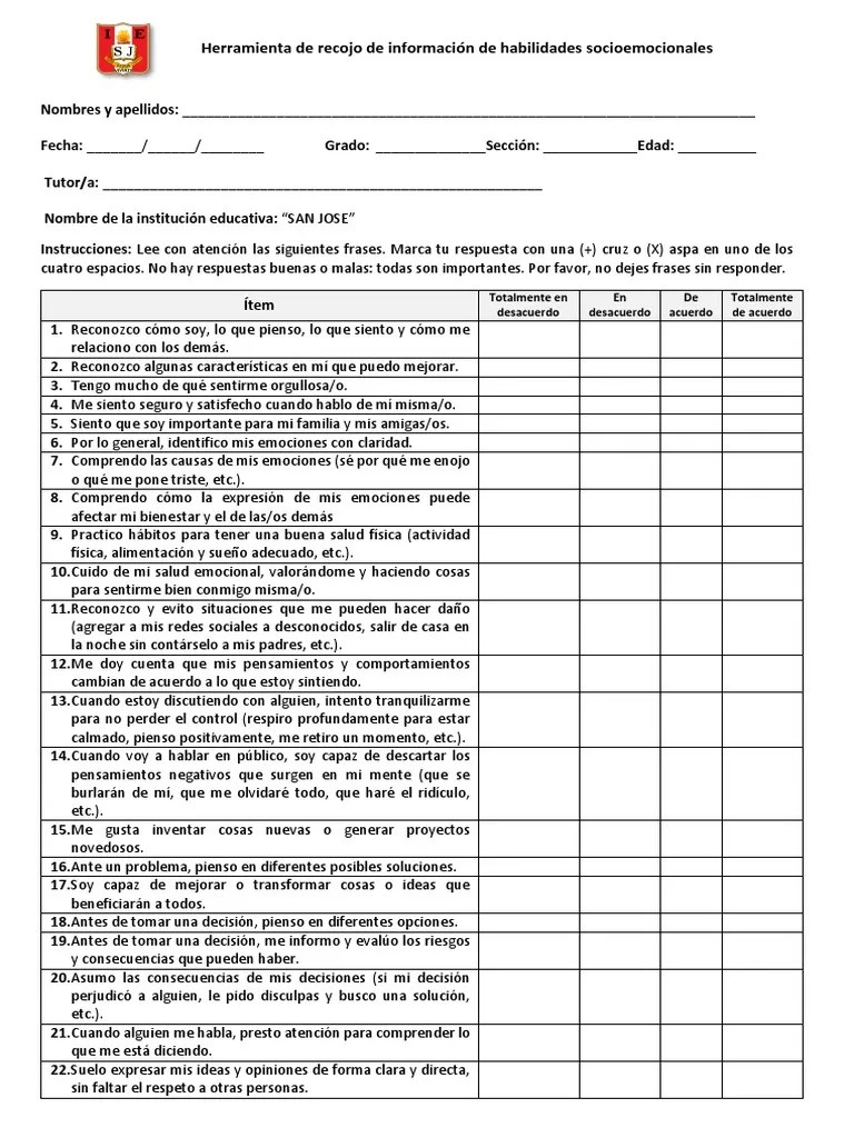 Ficha Socioemoccional-2°3 | PDF | Las Emociones