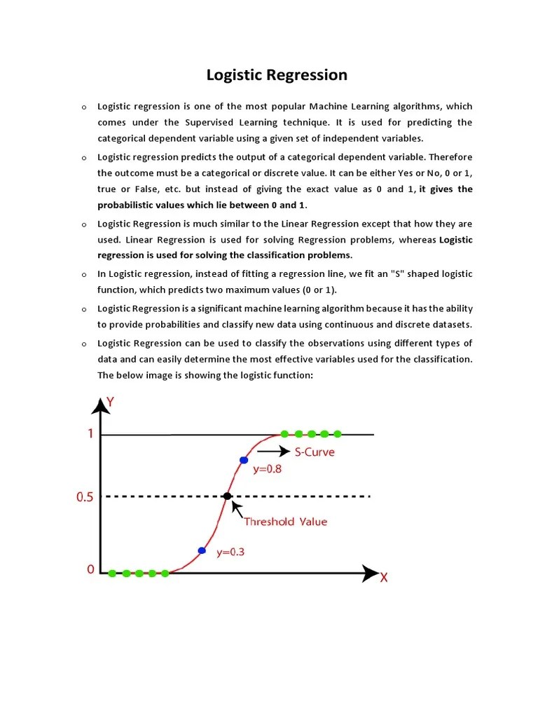 Logistic Regression | PDF | Logistic Regression | Regression Analysis