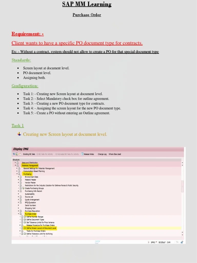SAP MM Learning Contract | PDF