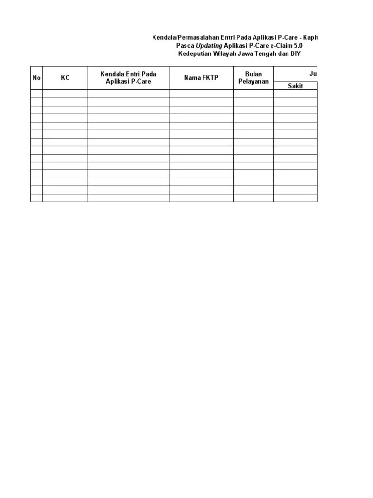 Permasalahan Klaim Pasca Updating PCare EClaim 5 0 Lampiran | PDF | Bisnis | Pengelolaan ...