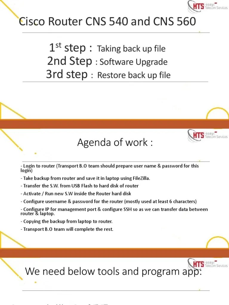 Cisco Router Software Upgrade.. | PDF | Computer File | Backup