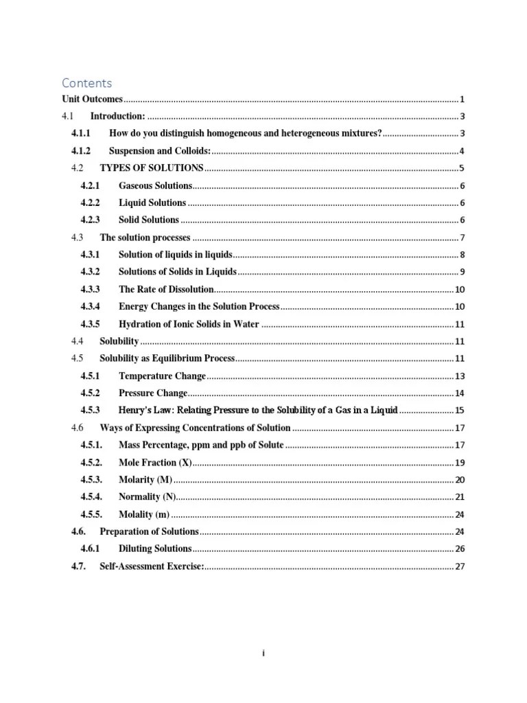 Unit 4 | PDF | Solvation | Solubility