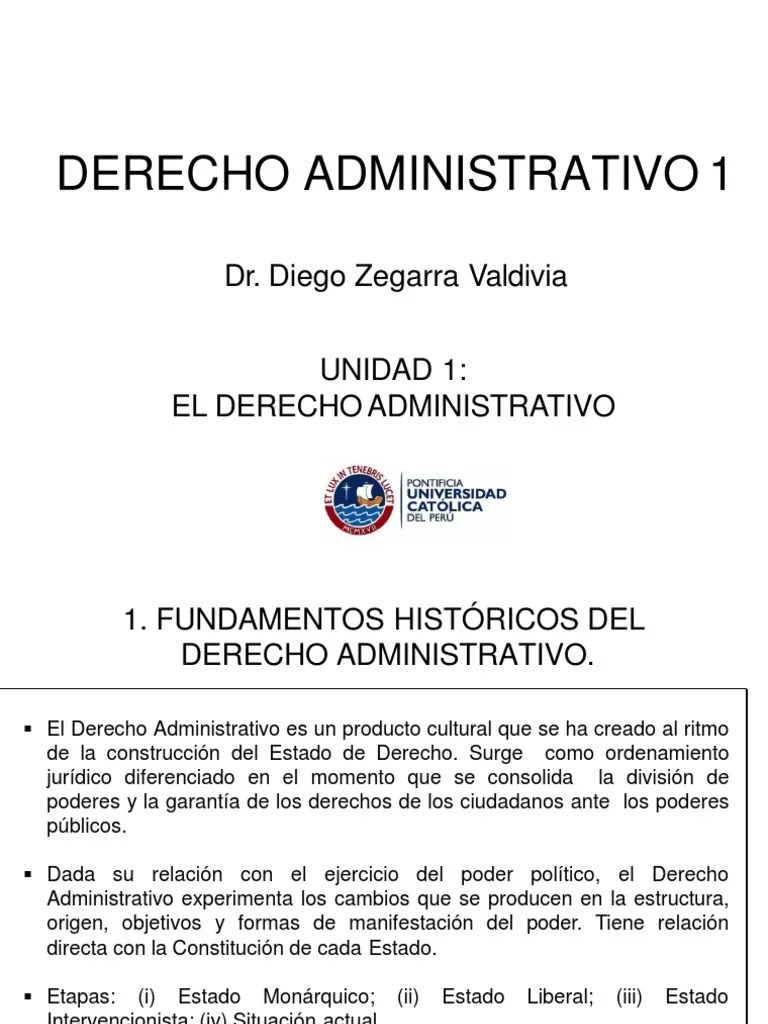 Unidad 1 - Derecho Administrativo | PDF | Ley Administrativa | Estado (política)