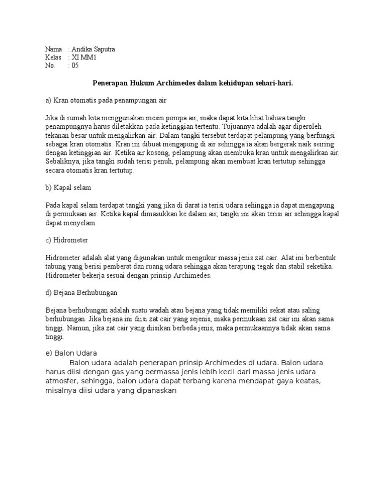 Aplikasi Hukum Archimedes Cute766