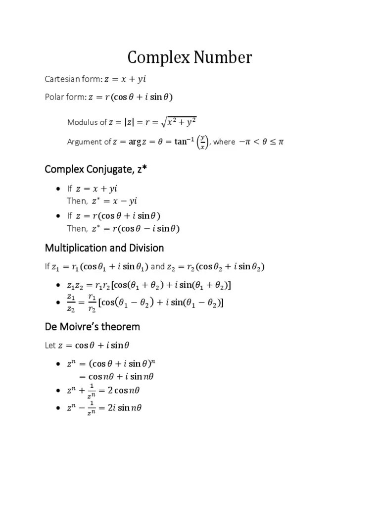 Complex Number | PDF | Teaching Methods & Materials | Science & Mathematics