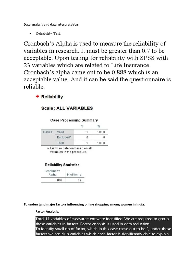 Data Analysis And Data Interpretation | PDF | Sampling (Statistics ...
