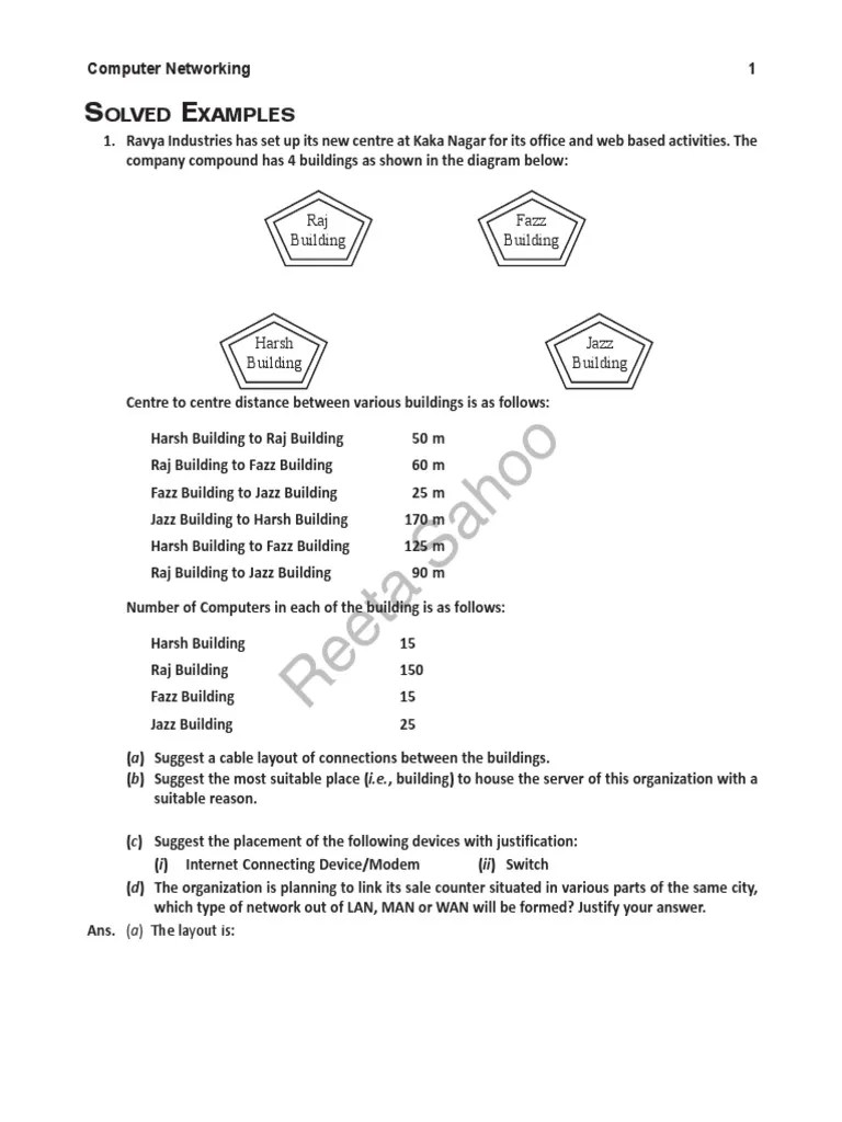 Computer Networking Layout And Device Placement | PDF | Computer ...