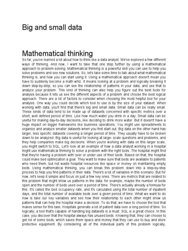 Big And Small Data | PDF | Big Data | Data