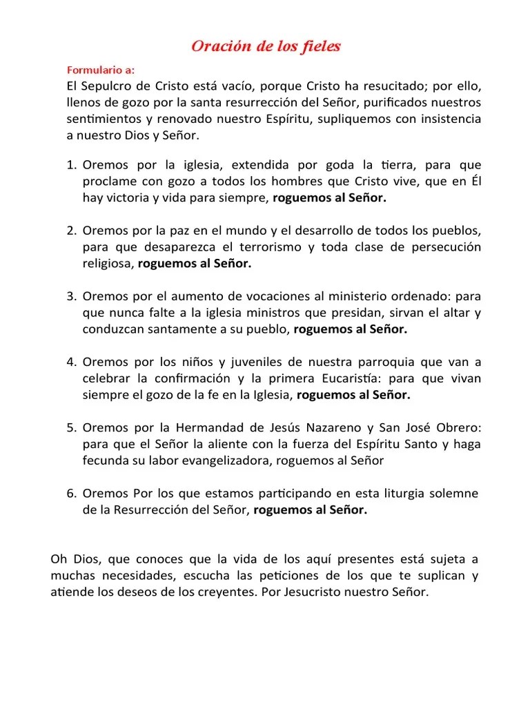 Oracic3b3n De Los Fieles Vigilia Pascual | PDF | Cristo (título) | La ...