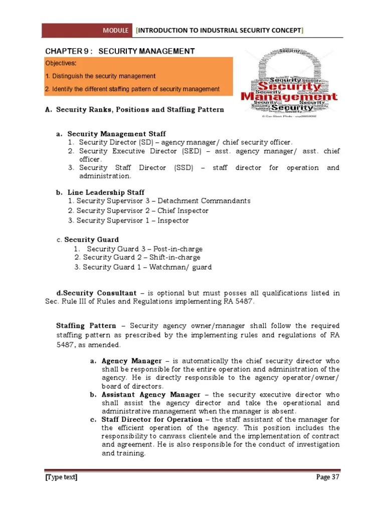 Chapter 9 - Security Management | PDF | Security Guard | Securities