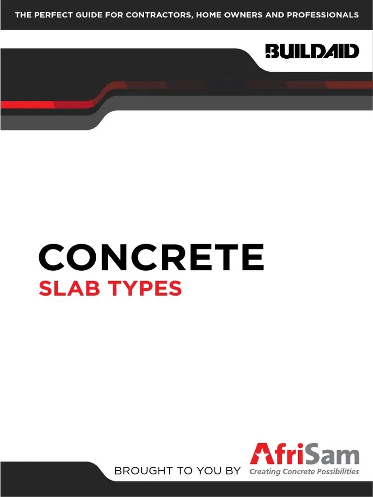 Concrete Slab Types | PDF | Concrete | Prestressed Concrete