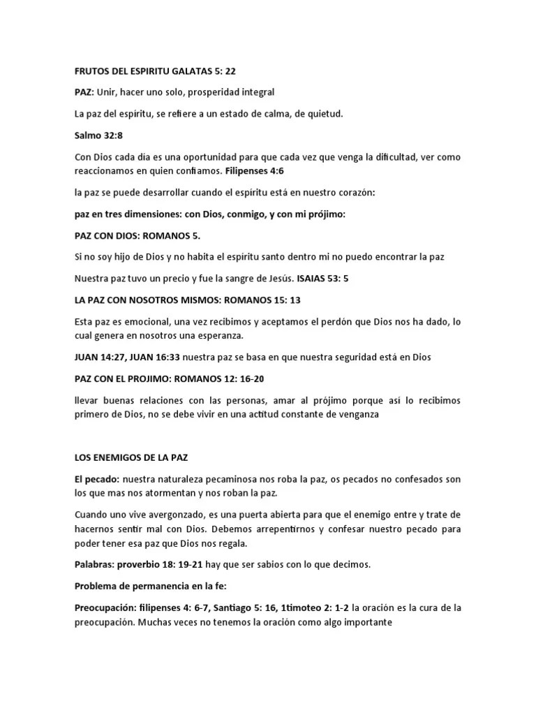 Frutos Del Espiritu Galatas 5 | PDF
