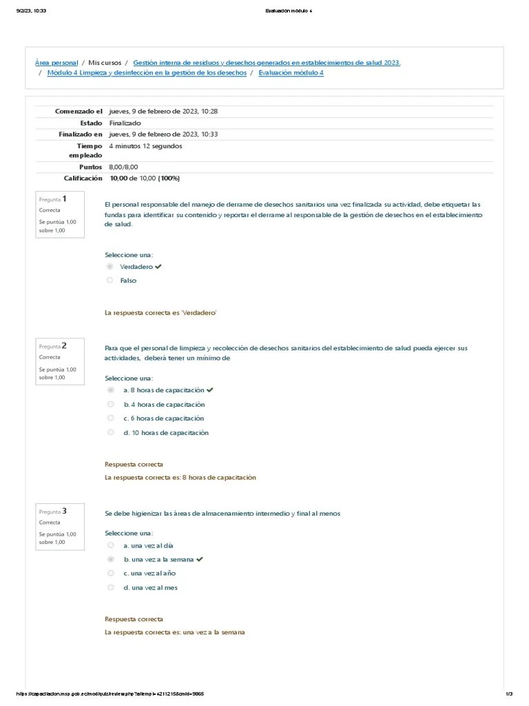 Evaluación Módulo 4 | PDF | Residuos