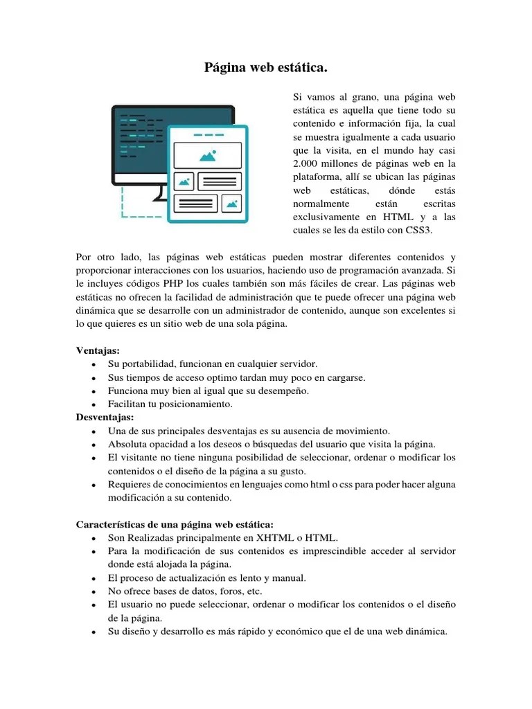 Página Web Estática | PDF | Página Web | Red Mundial