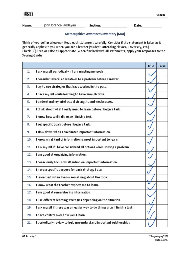 05 Activity 13 | PDF | Reading Comprehension | Learning