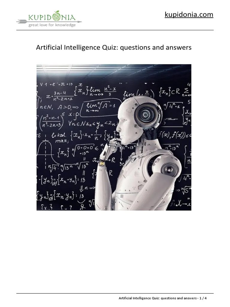 Quiz Artificial Intelligence | PDF | Artificial Intelligence ...