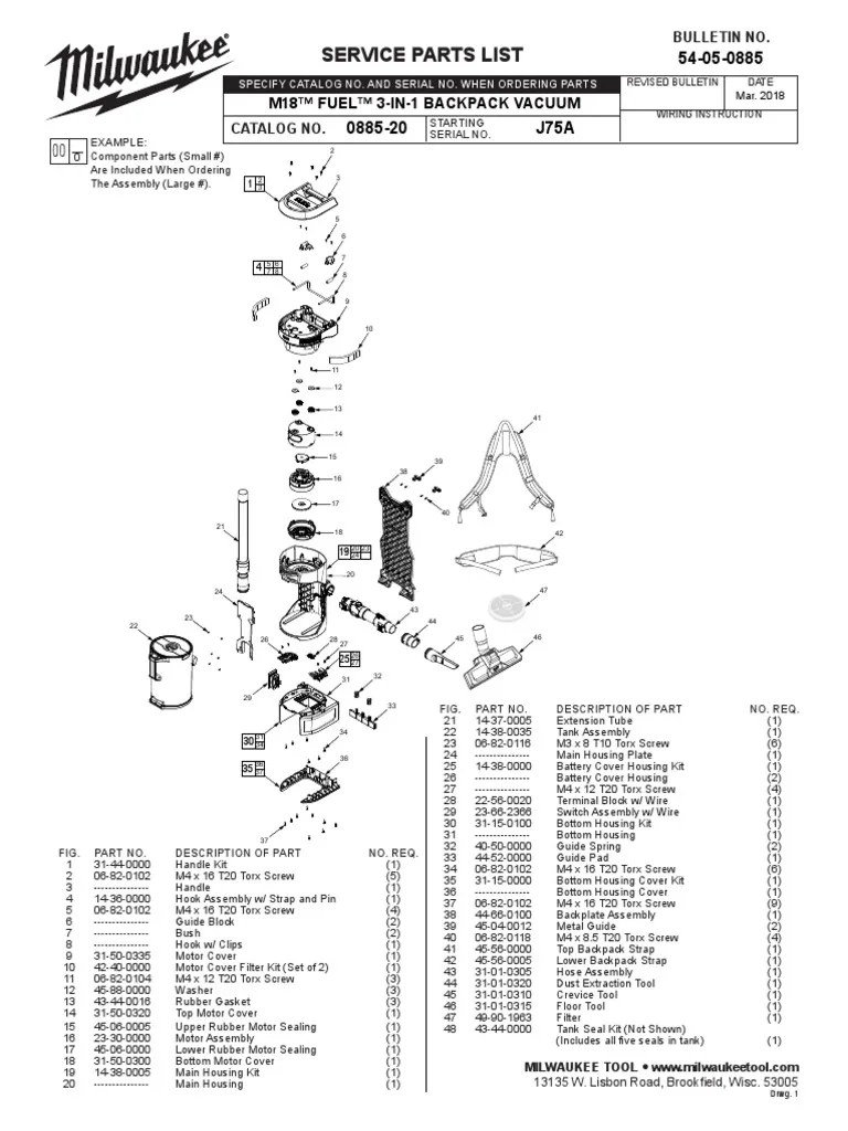 Milwaukee parts