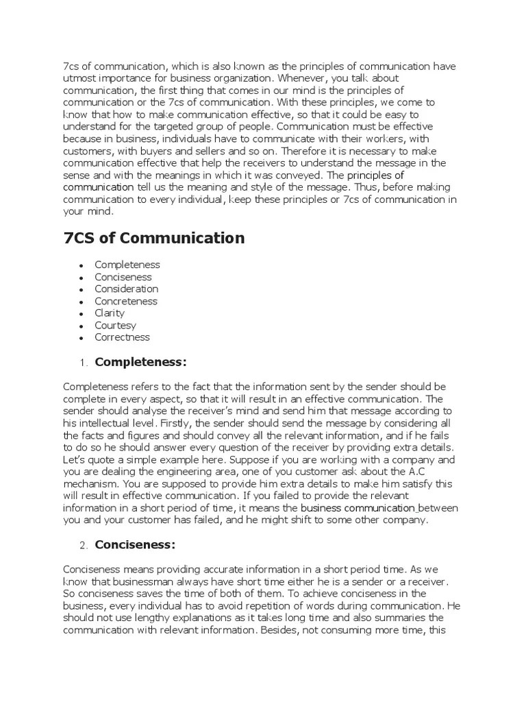 The Seven Cs Of Effective Business Communication: A Breakdown Of The ...