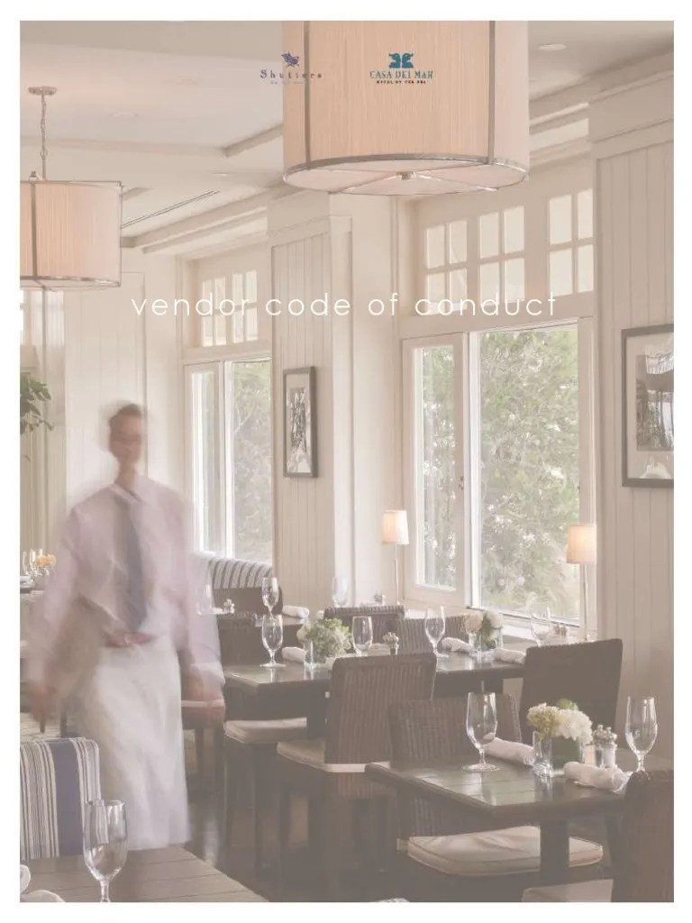 2019 Vendor Code Of Conduct | PDF