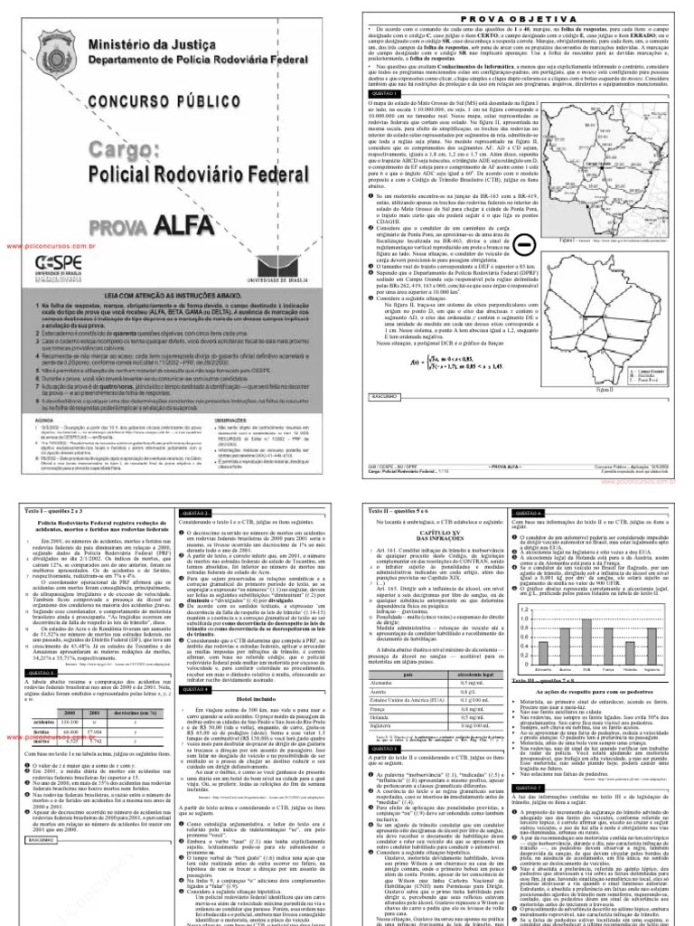 Policia Rodoviaria Federal 2002 | PDF | Tráfego