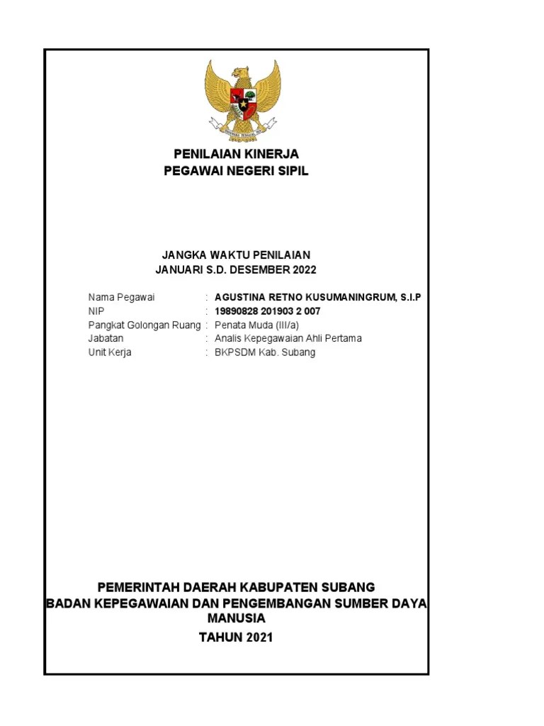 Contoh SKP Eselon IV - JF - Pelaksana - Staf | PDF