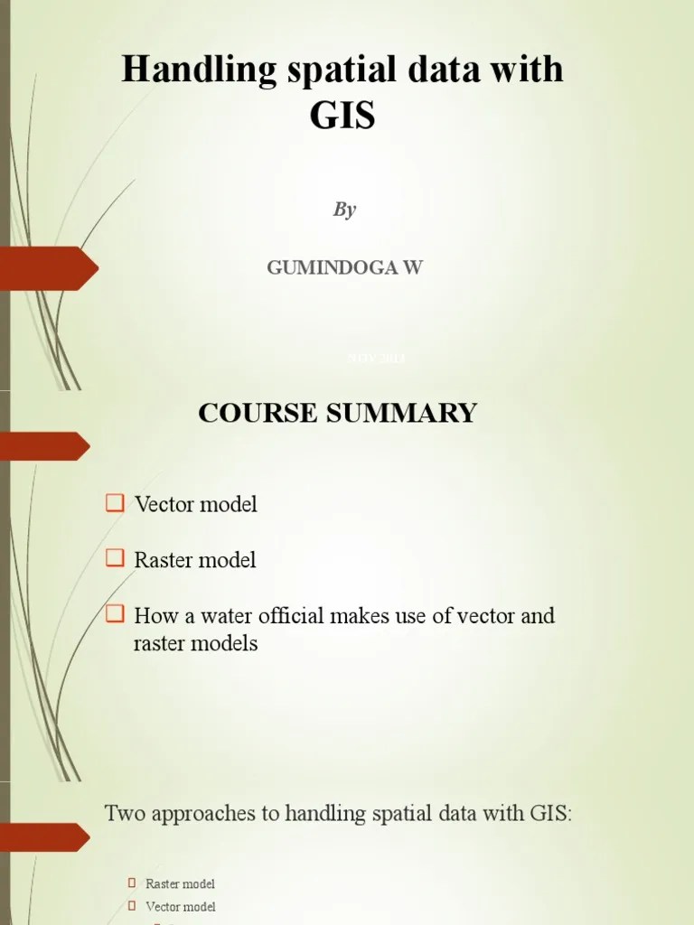 2 - Spatial Data Types - Raster - Vector | Download Free PDF ...