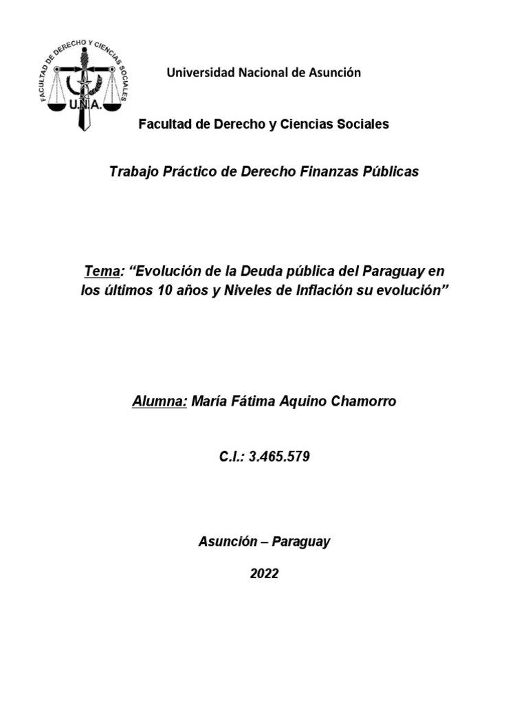 Trabajo Practico De Derecho | PDF | Deuda Gubernamental | Inflación