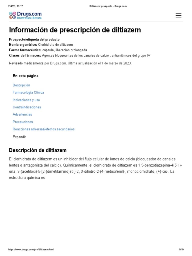 Analysis of drug information for diltiazem hydrochloride extended-release capsules