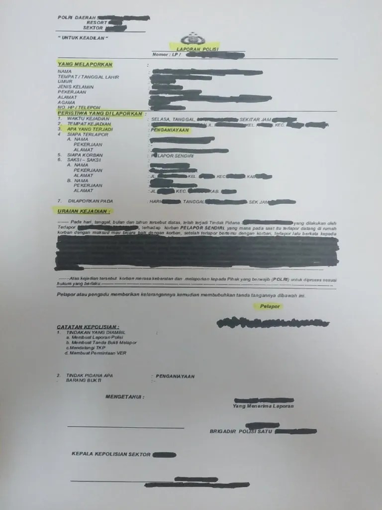 Contoh Laporan Polisi-1 | PDF