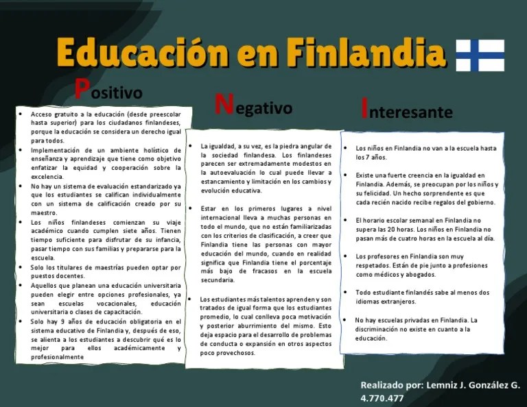 PNI Sobre La Educación En Finlandia | PDF