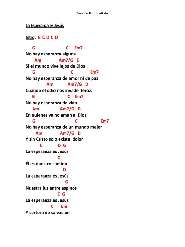 La Esperanza Es Jesús | PDF