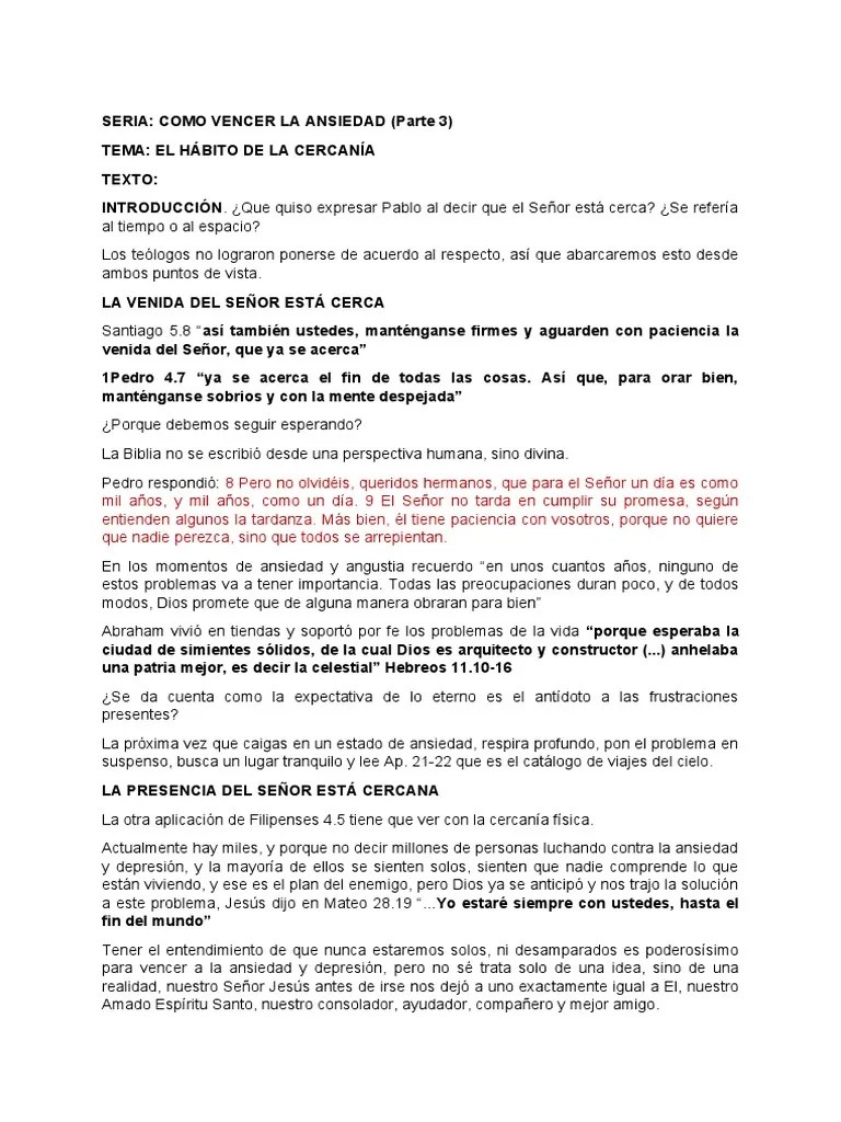 COMO VENCER LA ANSIEDAD (Parte 3) . | Descargar Gratis PDF | Jesús ...