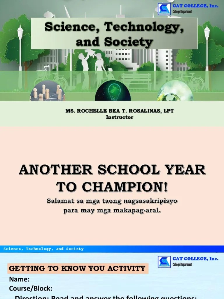 Prelim Topic 1 Introduction To Science Technology And Society | PDF ...