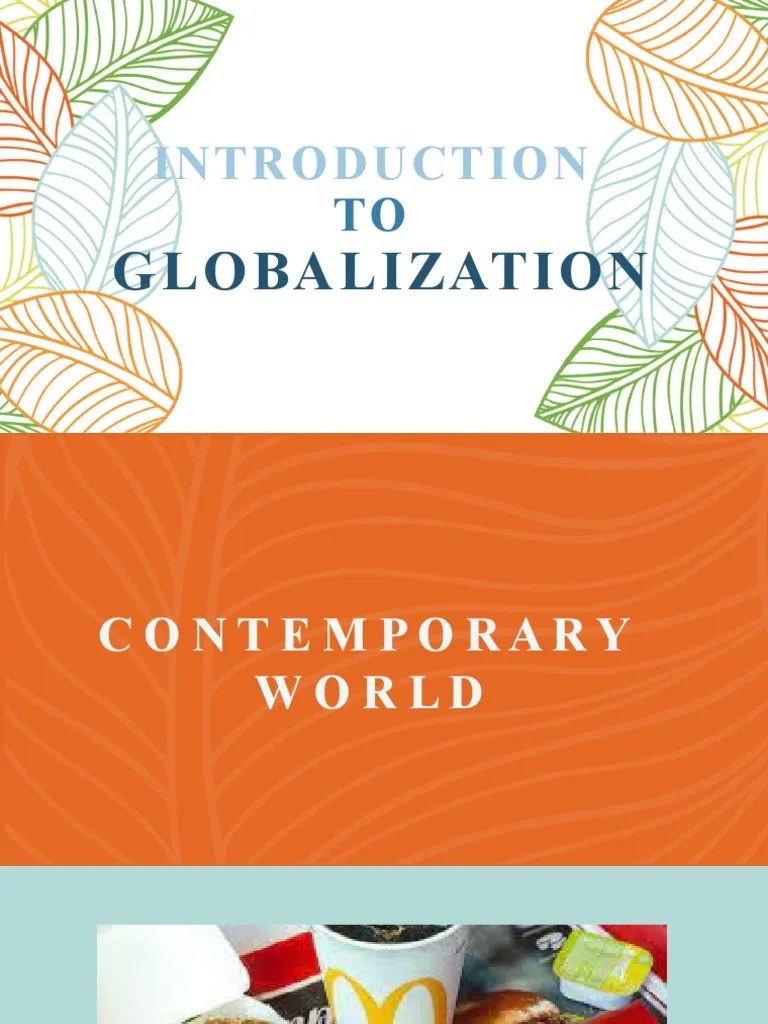 Introduction To Globalization | PDF | Globalization | Economies