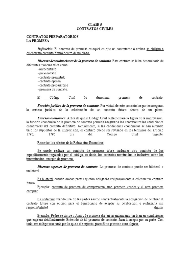 CLASE 5 De Contratos Civiles | PDF | Ley Común | Ley De Obligaciones