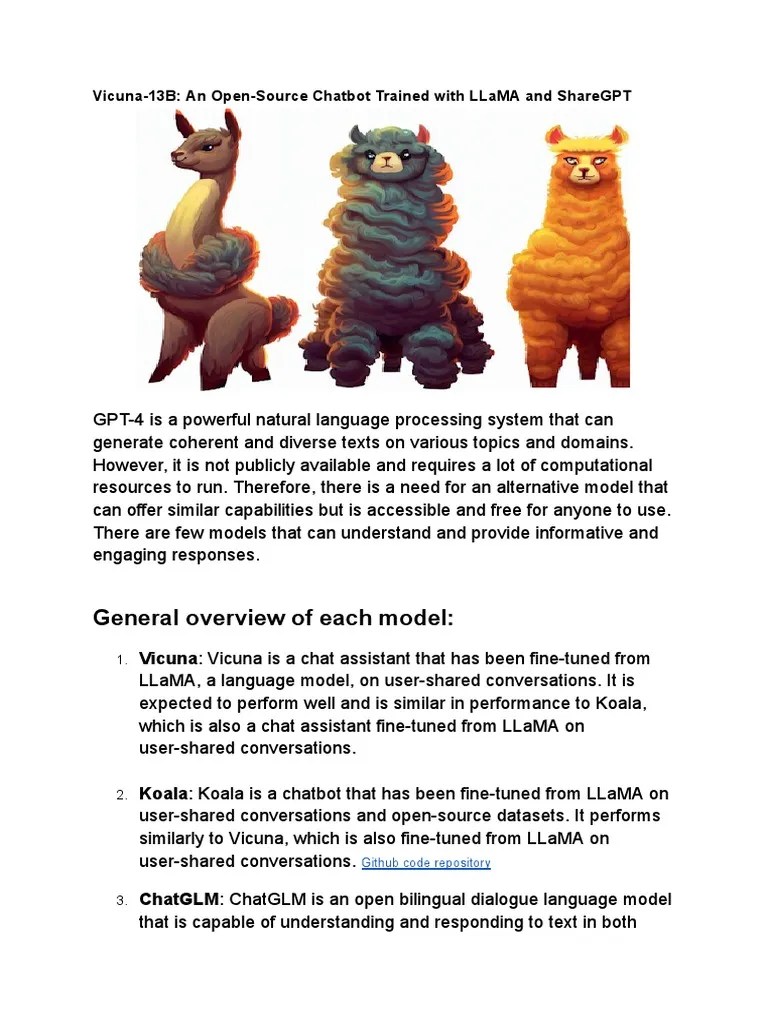 Vicuna - Open-Source Chatbot - Alternative For GPT-4 | PDF | Computing ...