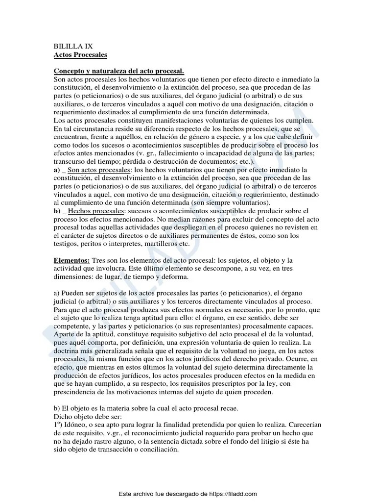 Actos Procesales | PDF | Ley Procesal | Sentencia (ley)