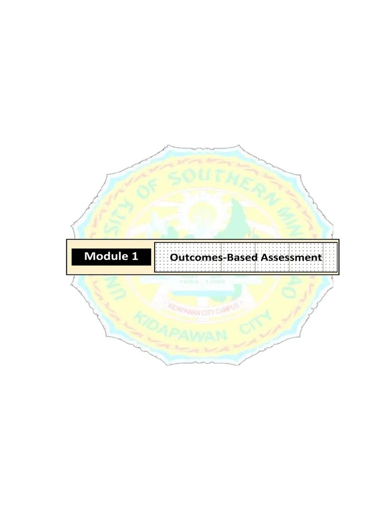 Module 1 Outcomes Based Assessments | PDF | Educational Assessment ...