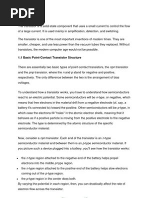 Appendix 1 Transistor Transistor Bipolar Junction