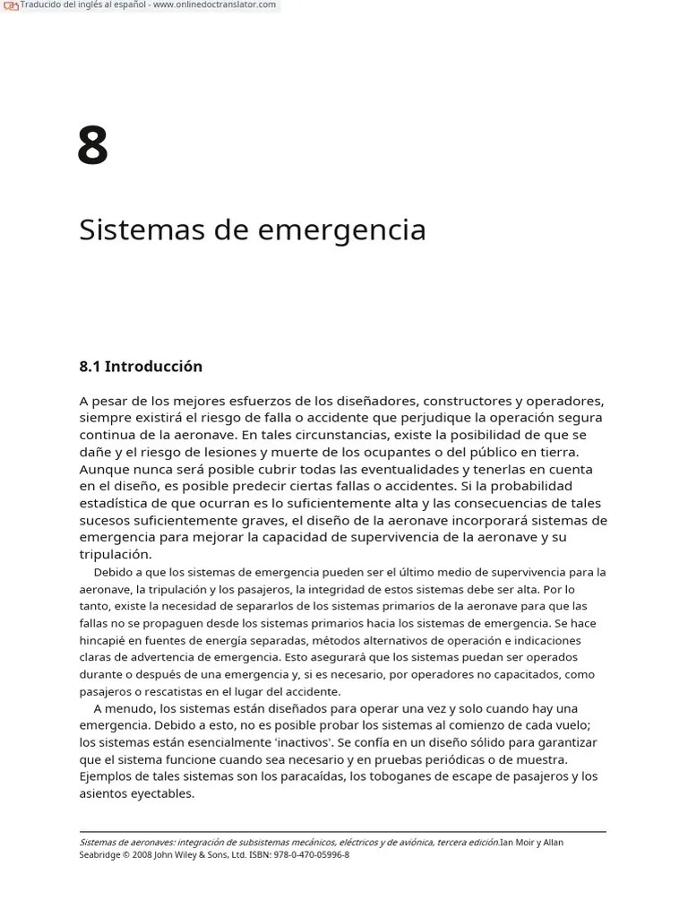Sistema De Emergencia Español | PDF | Aviación | Aeronave