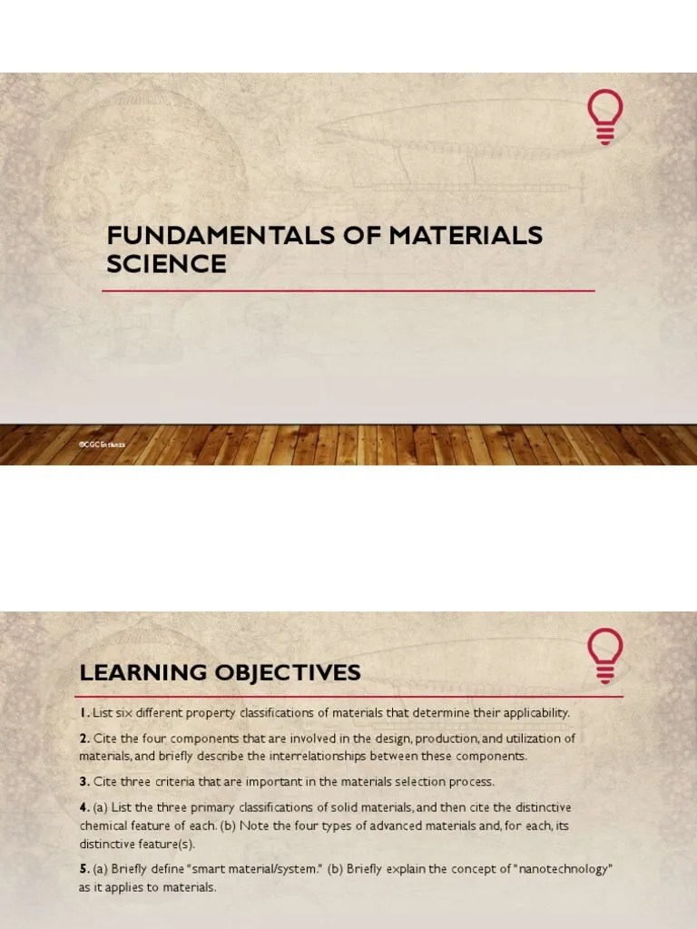 Materials Science And Engineering - Module 1 | PDF