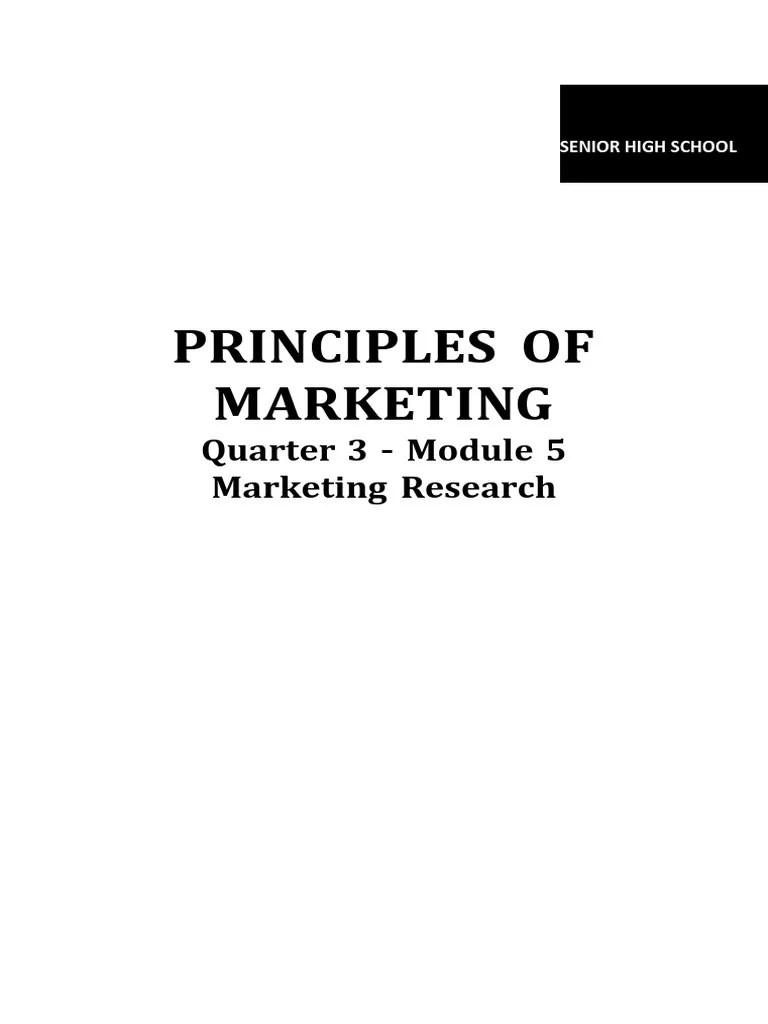 Principles Of Marketing Q3 Module-5 | Download Free PDF | Marketing ...