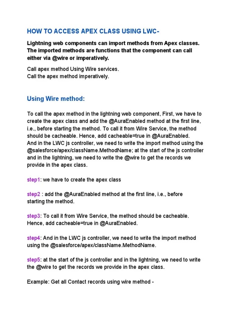 ACCESS APEX CLASS USING LWC-4 | PDF | Computer Programming | Information Technology Management